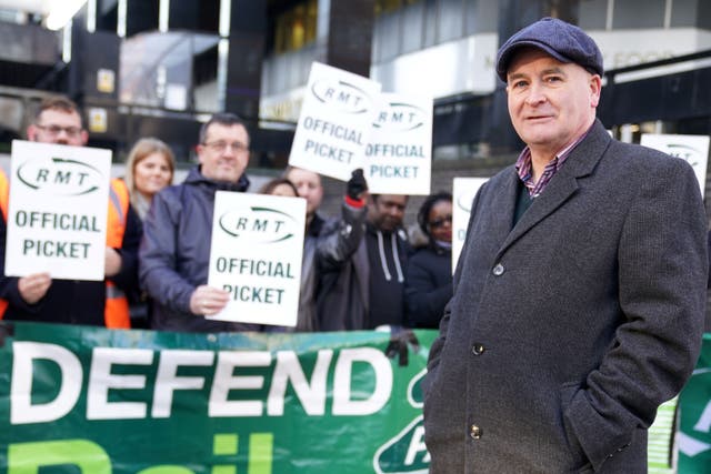 Mick Lynch hailed the ‘ringing endorsement’ of RMT’s approach (PA)