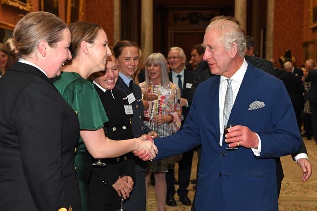 The King attends a reception to thank those involved (Nicky J Sims/PA)