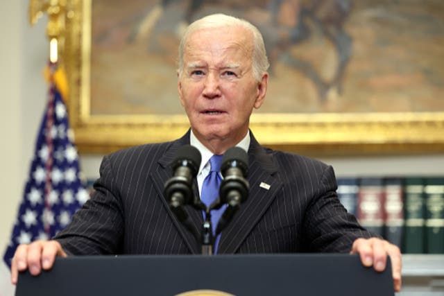 <p>President Joe Biden delivers remarks on the September jobs report at the White House on 6 October 2023 </p>