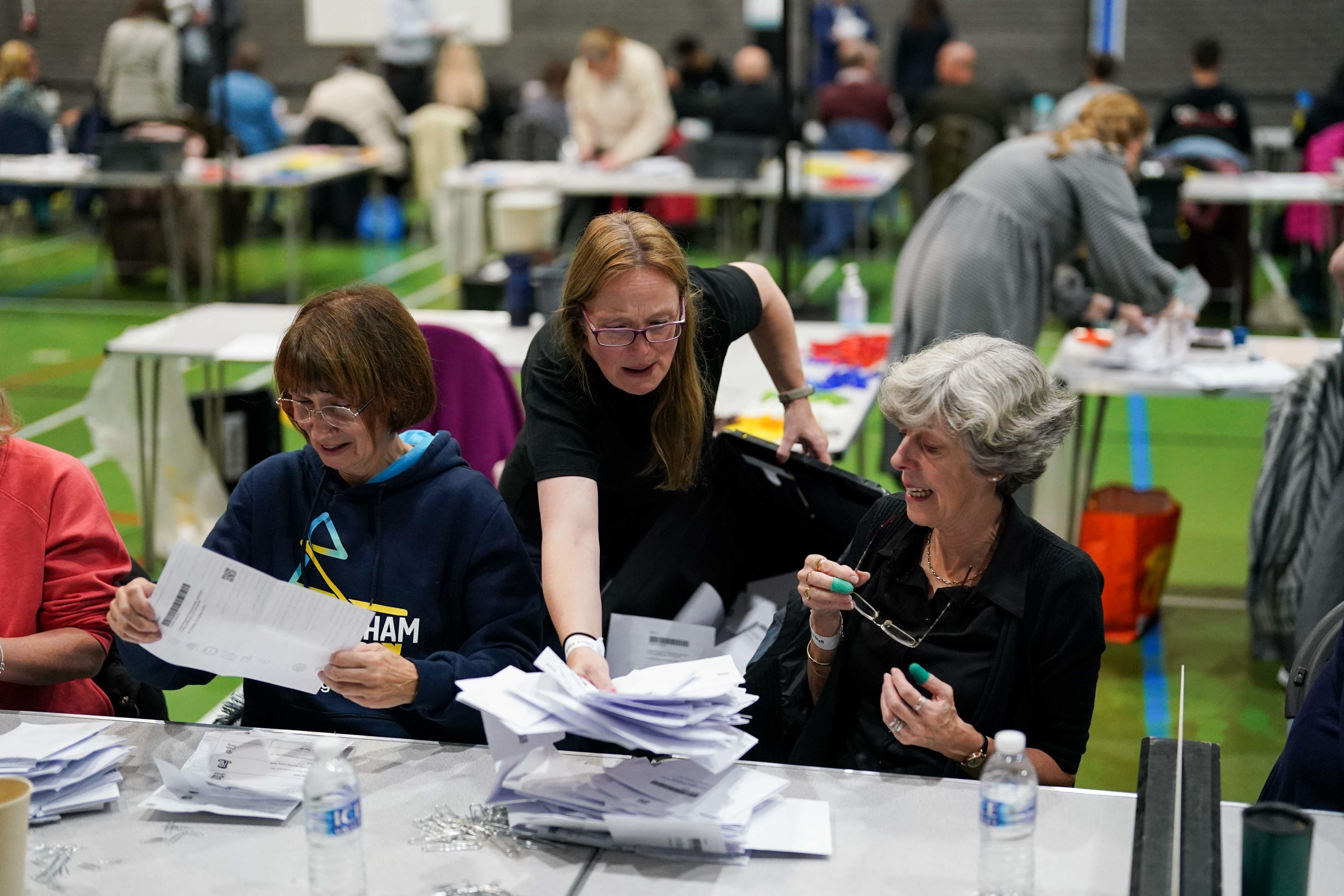 Swings of over 20 percentage points were recorded at both the Mid Bedfordshire and Tamworth by-elections (Jacob King/PA)