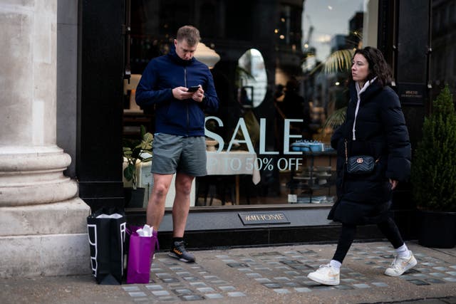 Retail sales, especially clothing, were affected by warmer weather in September (Aaron Chown/PA)