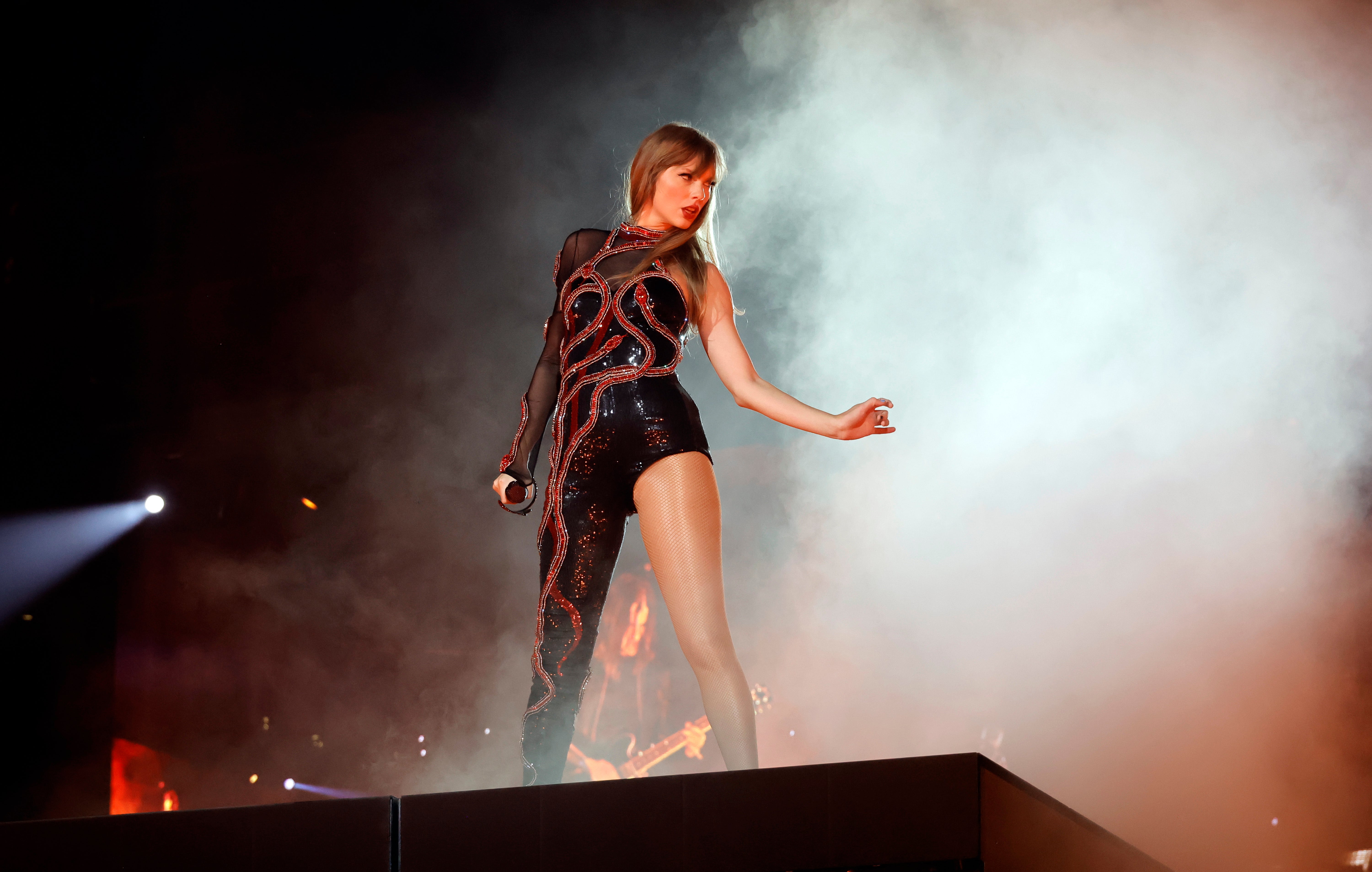 Swift on stage at the Eras Tour