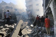 Israel-Gaza war live: IDF ‘attack 100 Hamas targets’ as is says more than 20 children are among hostages