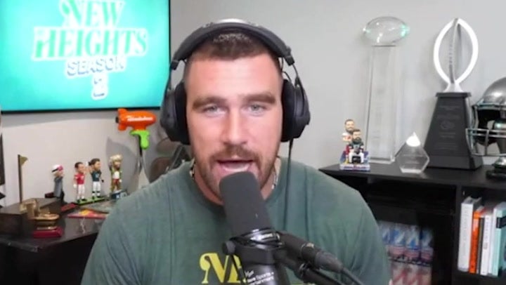 <p>Travis Kelce addresses Taylor Swift security guard ‘push’ on date with singer.</p>