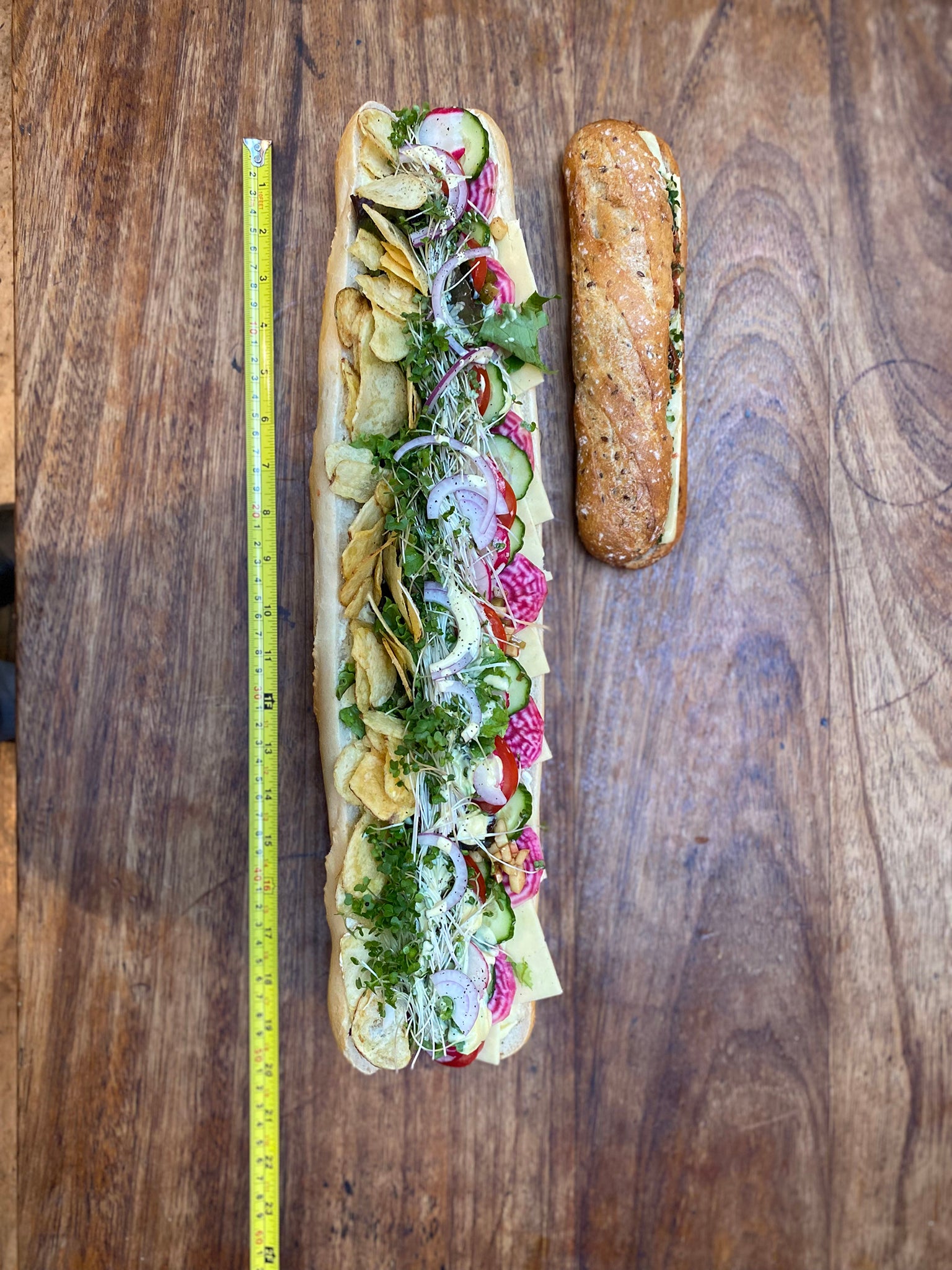 Our sandwich is twice as long and a fraction of the price of Pret’s