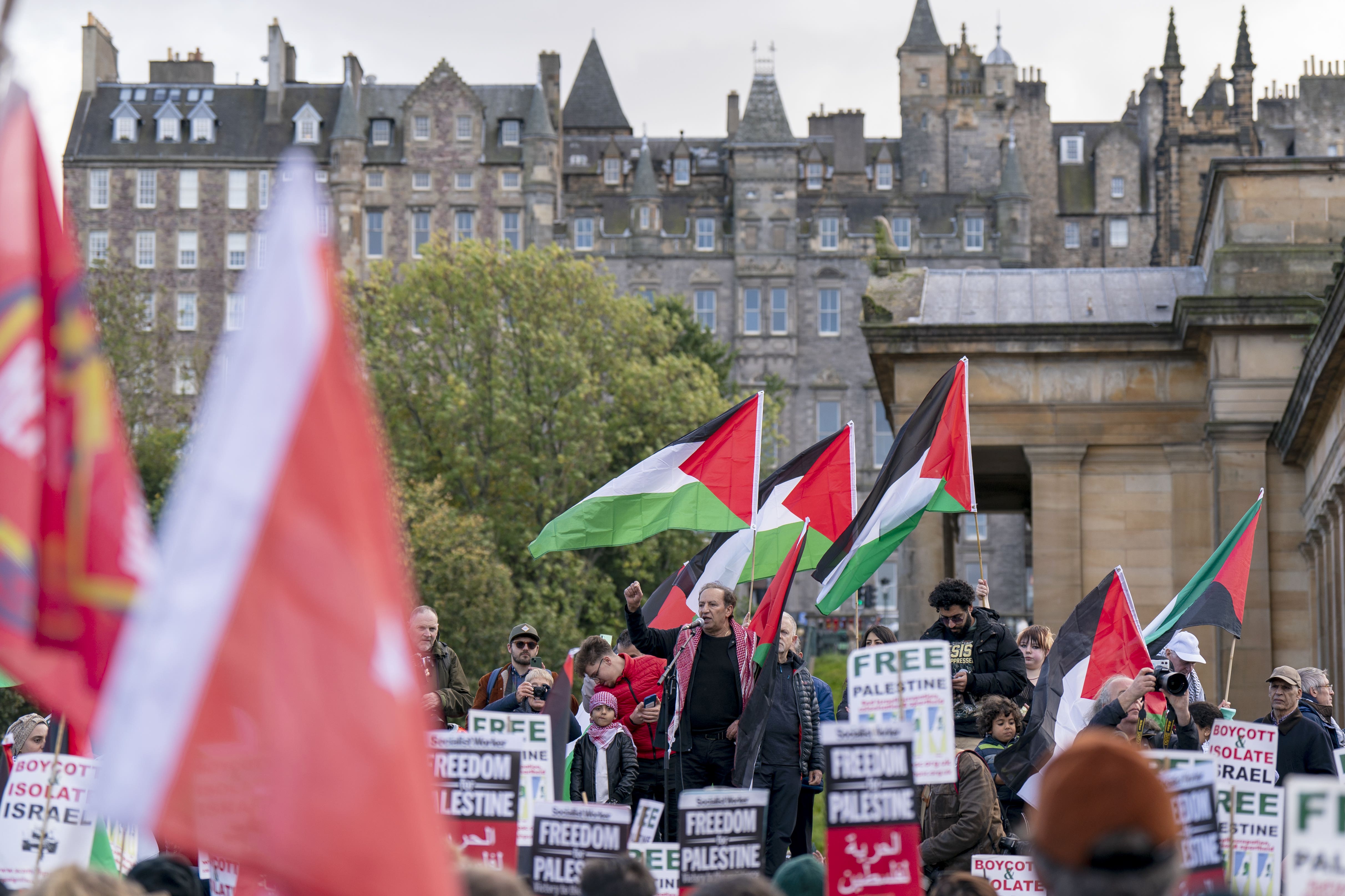 Pro-Palestinian demonstrations have been taking place throughout the week across the country (Jane Barlow/PA)