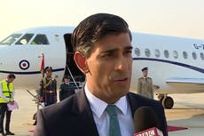 Gaza humanitarian aid is ‘immediate priority’ says Sunak as he leaves Egypt