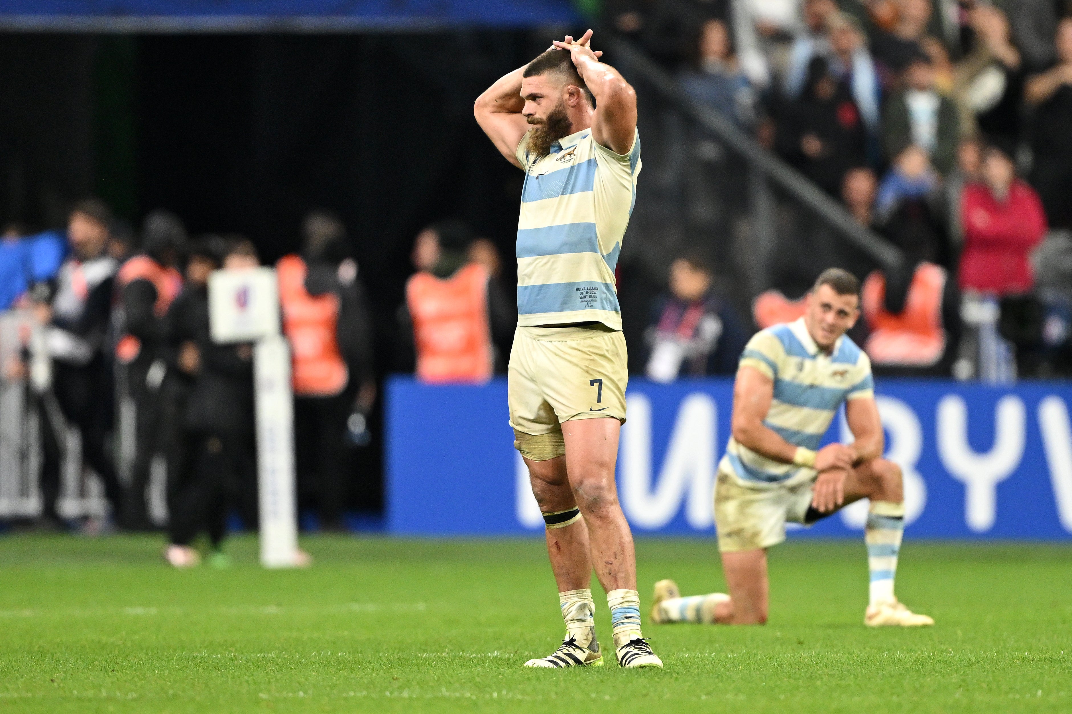 Argentina were dejected after slipping to a semi-final defeat
