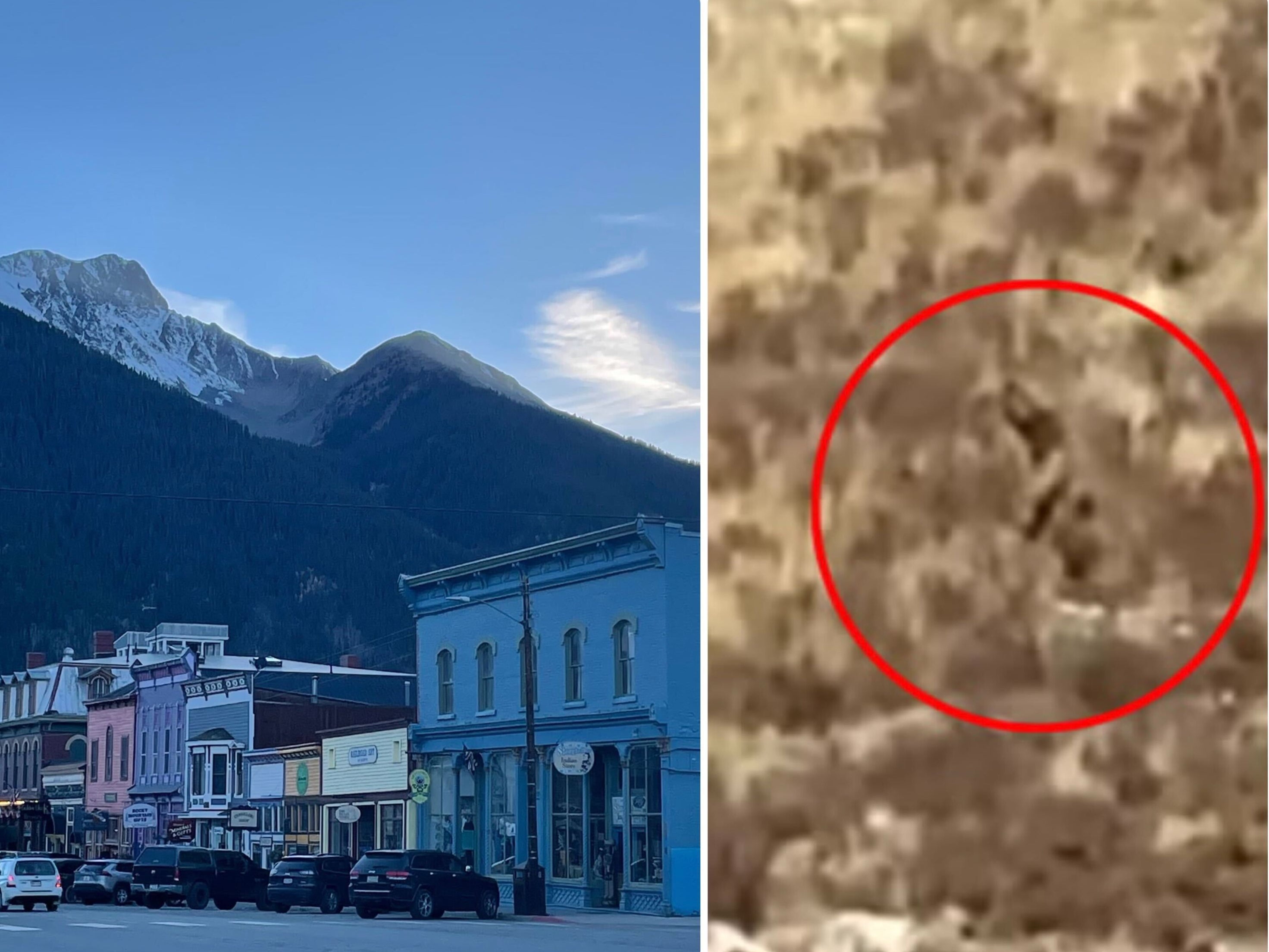 The tiny mountain enclave of Silverton, Colorado has found itself at the centre of viral Bigfoot fame after tourists captured footage of a hairy, large figure from the region’s famed scenic train