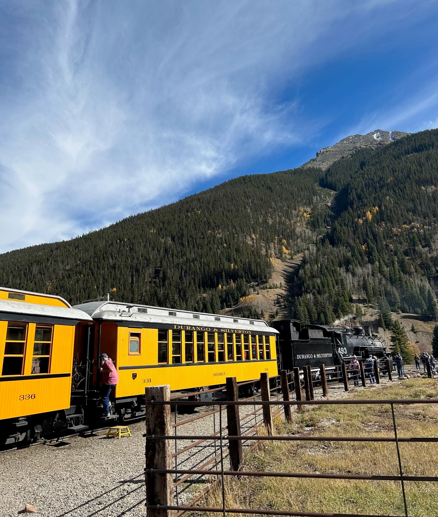 The steam engine pulls right into the centre of Silverton on its scenic daily trips from Durango past breathtaking vistas – but this is the first known that ‘Bigfoot’ was spotted, too