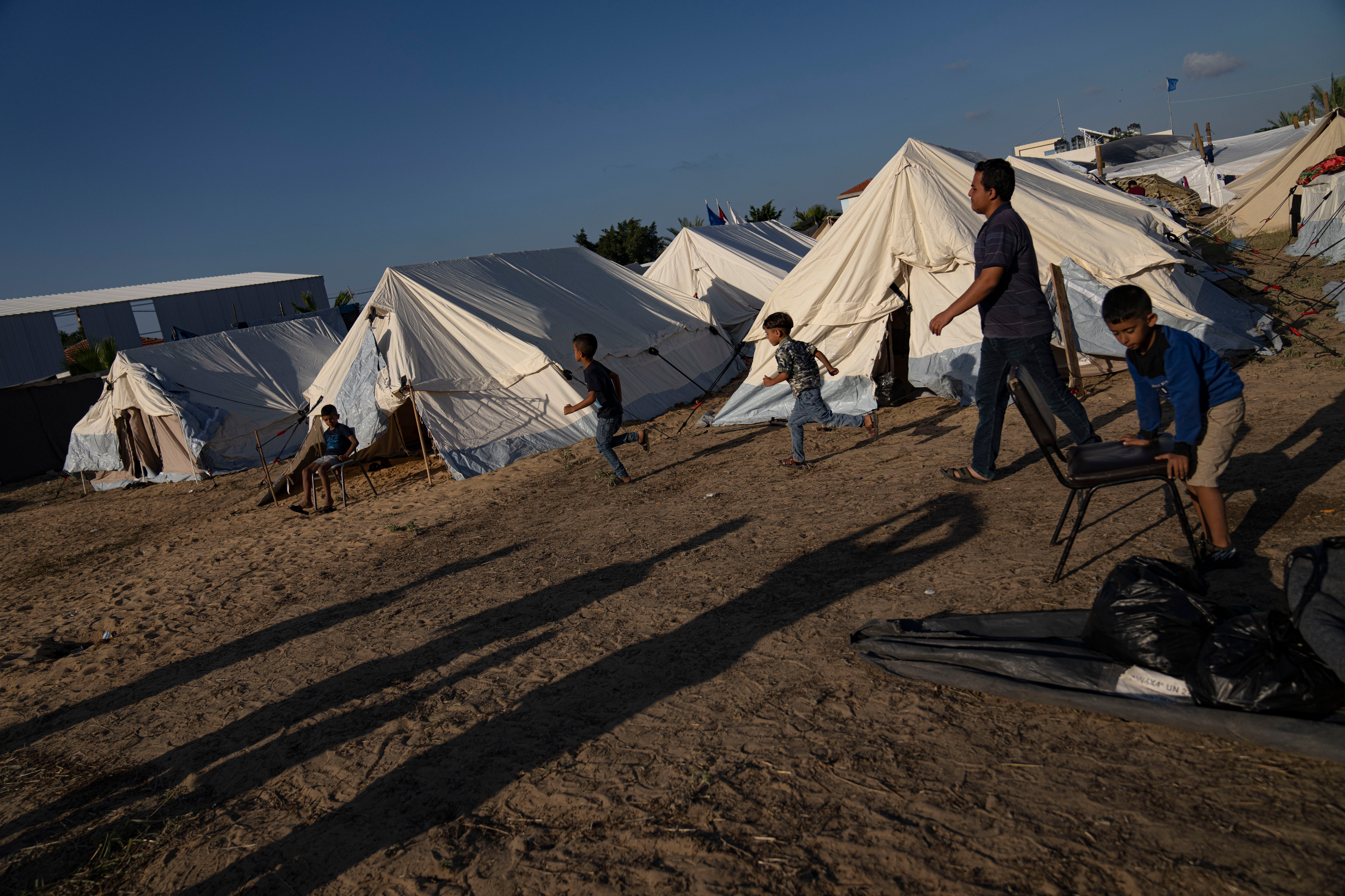 Israel Palestinians Gaza Tent Camp