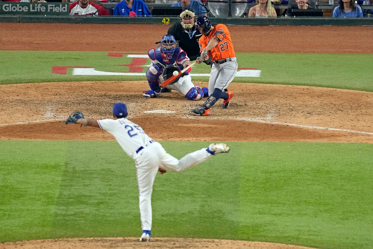 Altuve hits go-ahead homer in 9th, Astros take 3-2 lead over Rangers in ALCS after benches clear