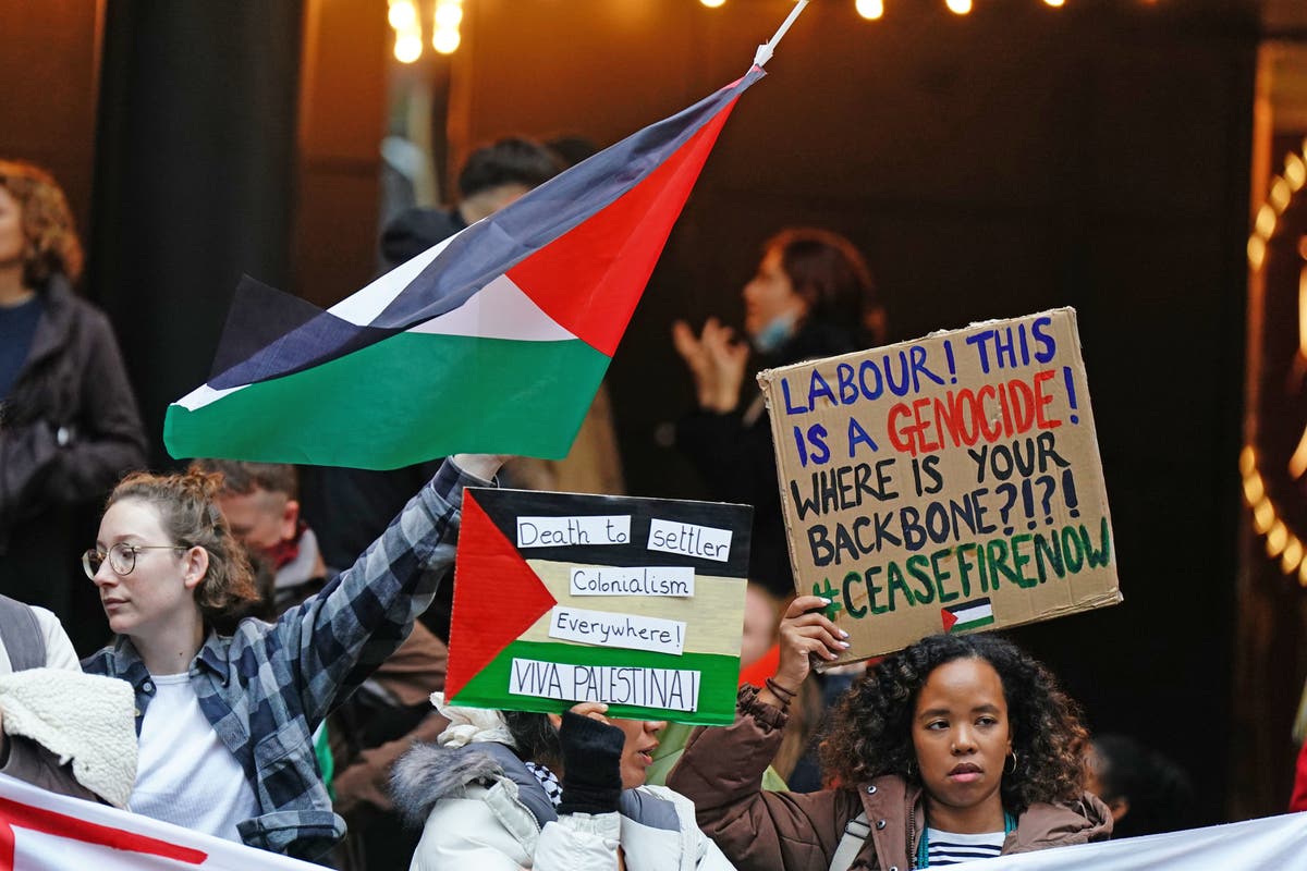 Watch as thousands of Palestinian supporters march in London as Gaza ...