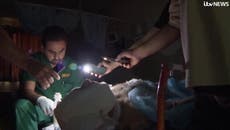 Gaza hospital doctors forced to operate in torchlight due to power shortage