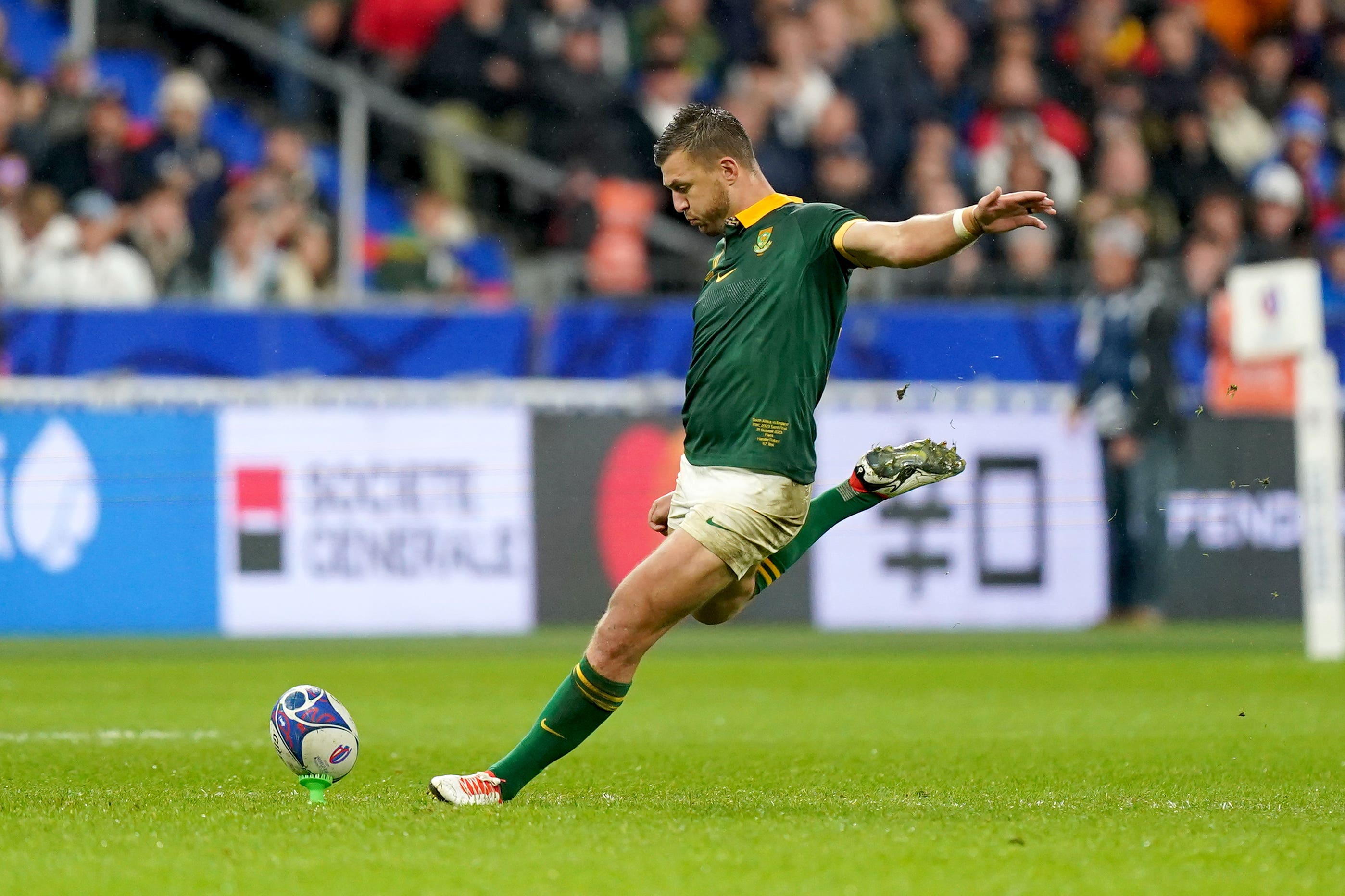 Handre Pollard went on to kick the winning penalty for South Africa