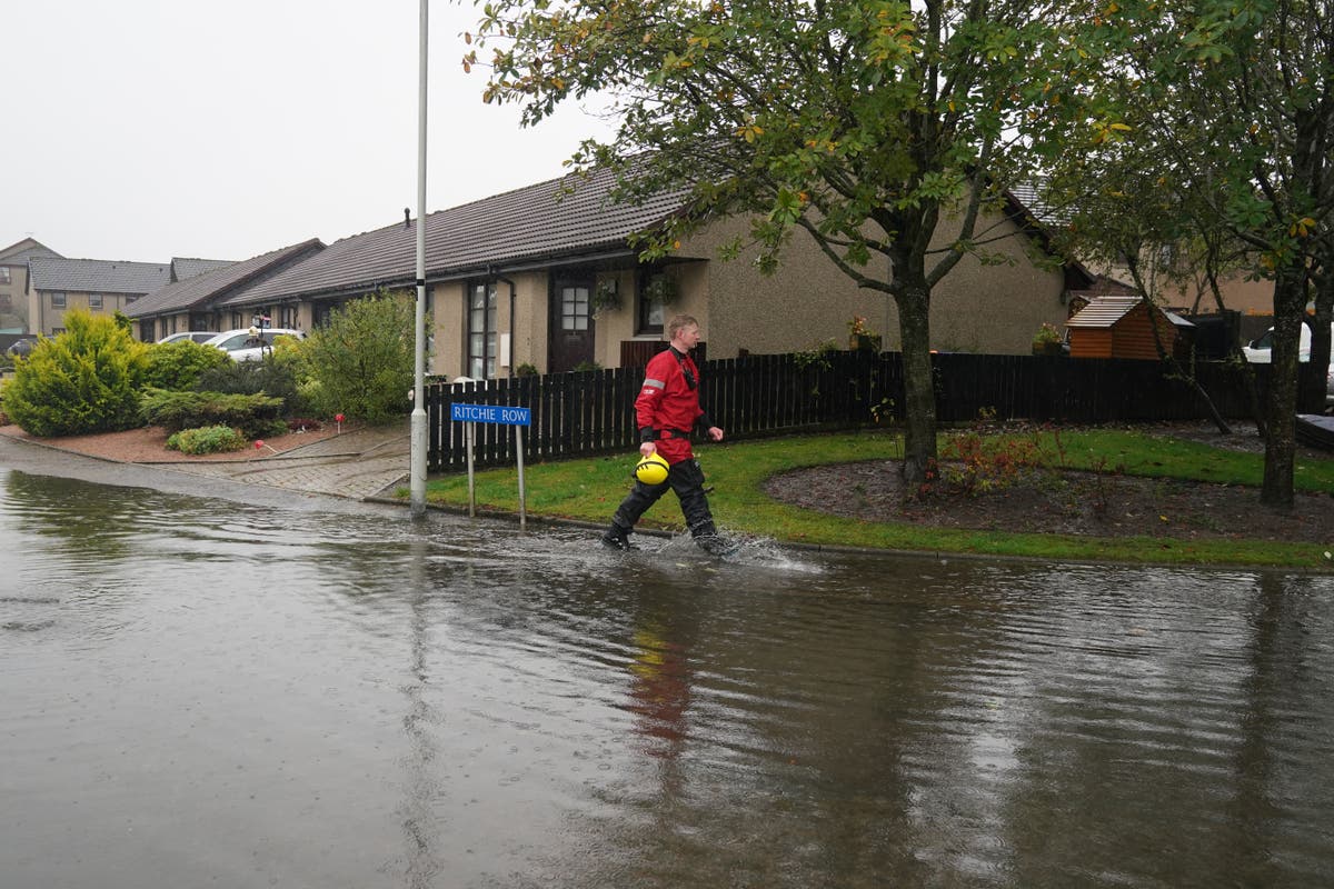 Clean-up gets under way in flooded areas after Storm Babet passes