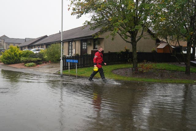 Angus and Aberdeenshire were badly hit by flooding (Andrew Milligan/PA)