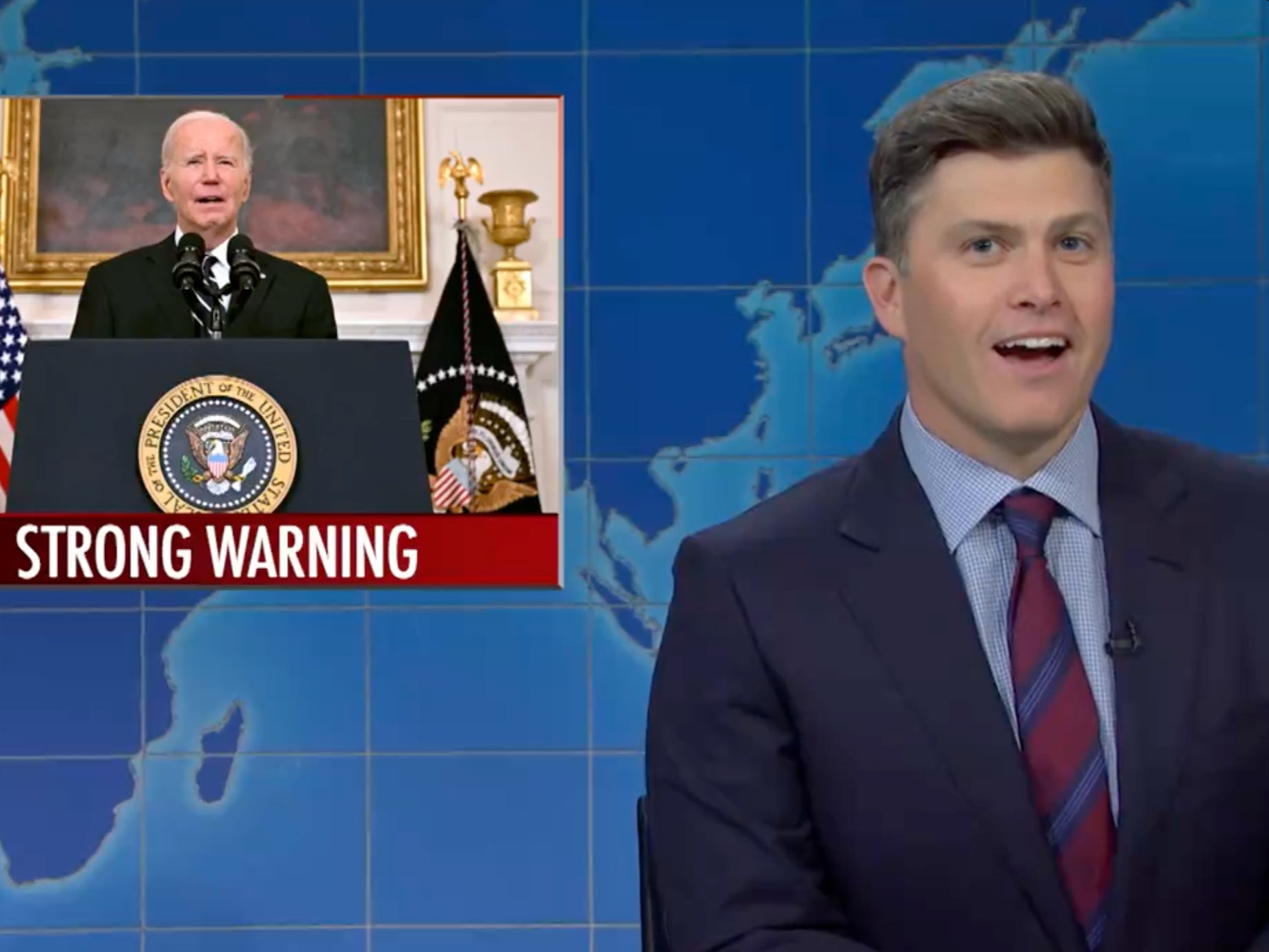 ‘SNL’ star Colin Jost mocks Joe Biden