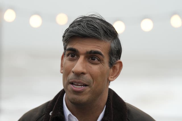 Prime Minister Rishi Sunak will mark one year in office on October 25 (Frank Augstein/AP)