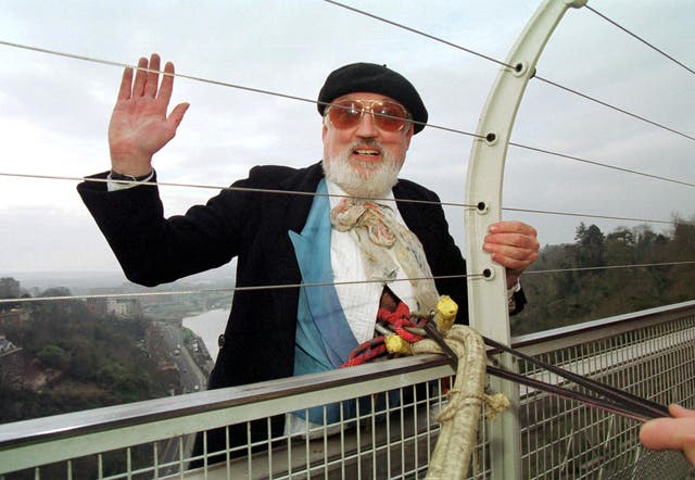 <p>David Kirke before a bungee jump from Bristol’s Clifton suspension bridge </p>
