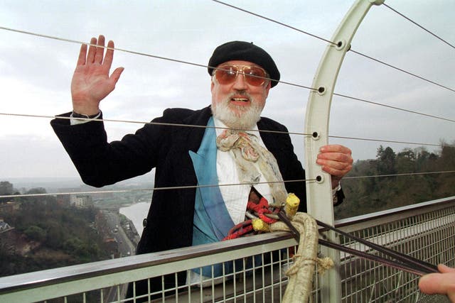 <p>David Kirke before a bungee jump from Bristol’s Clifton suspension bridge </p>