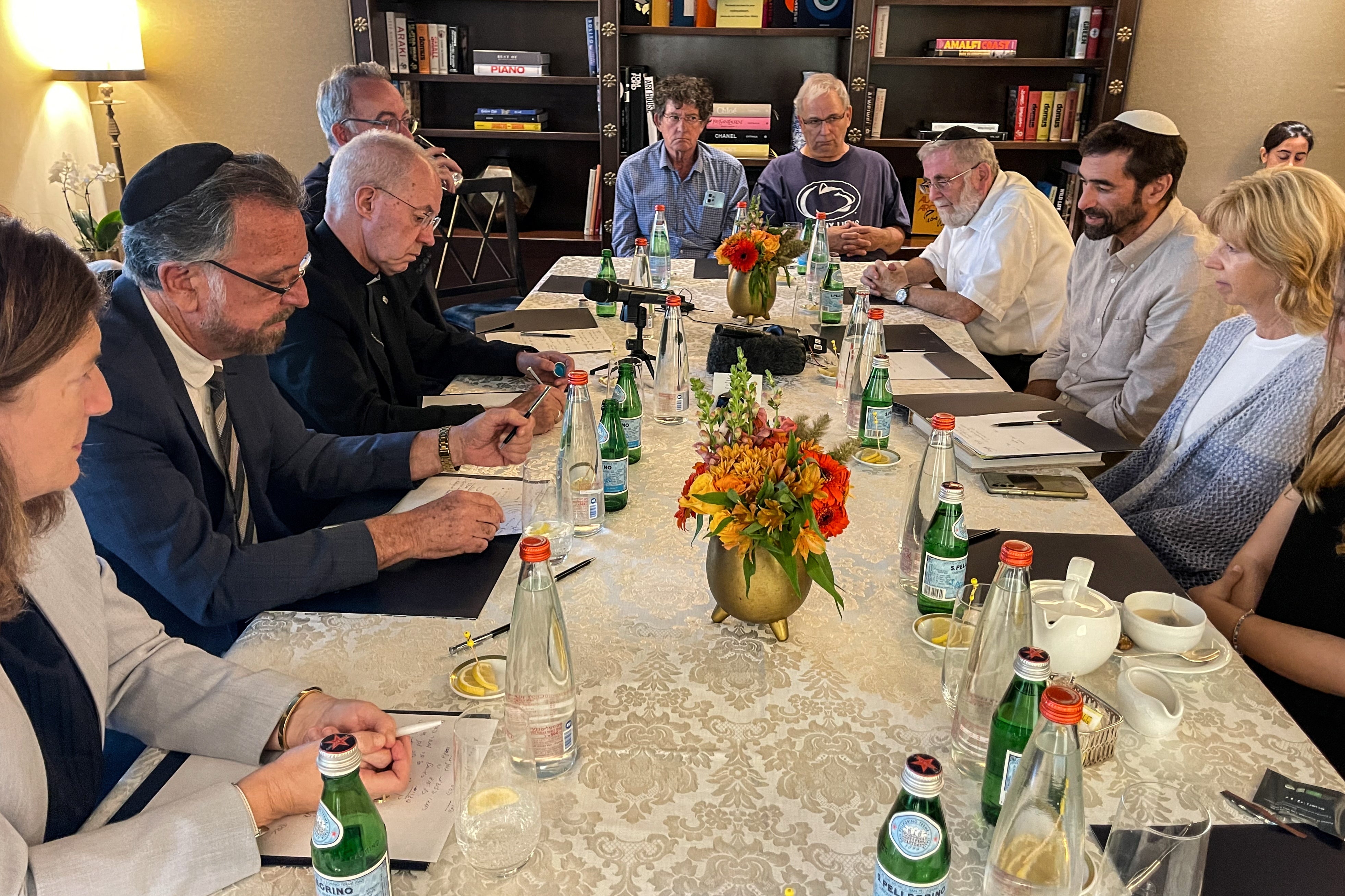 Archbishop of Canterbury Justin Welby meets with the parents and extended family of 22-year-old Yosef Malachi, who was killed in Kibbutz Kfar Aza