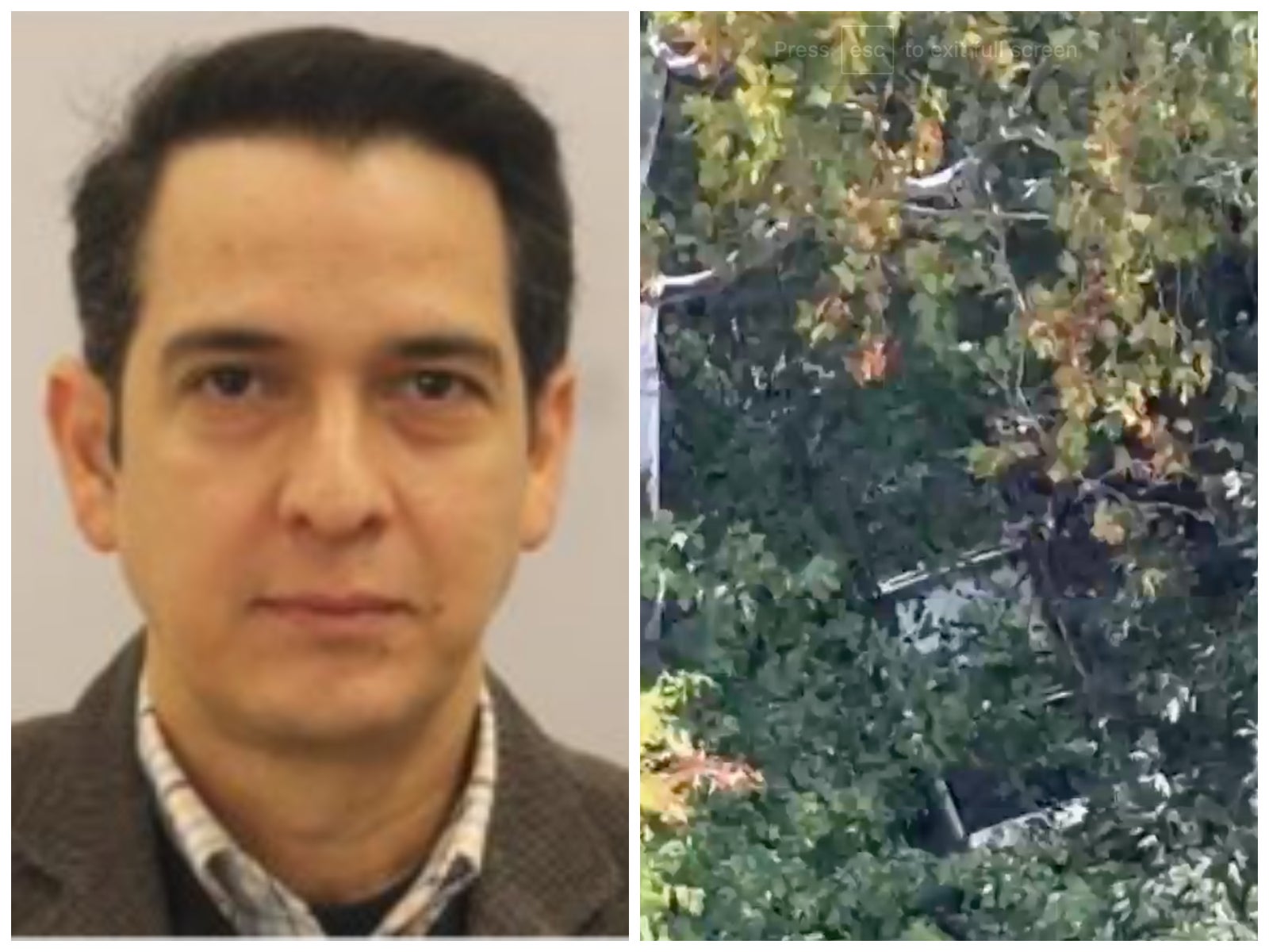 The vehicle of suspected gunman Pedro Argote was discovered Saturday morning in a heavily wooded area
