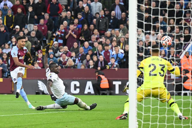 <p>Watkins cracked in Villa’s third after West Ham came back  </p>