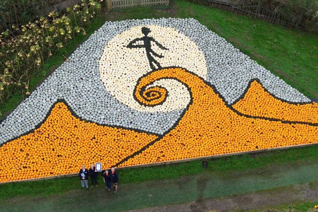 The mosaic is inspired by Tim Burton’s The Nightmare Before Christmas (Guinness World Records)