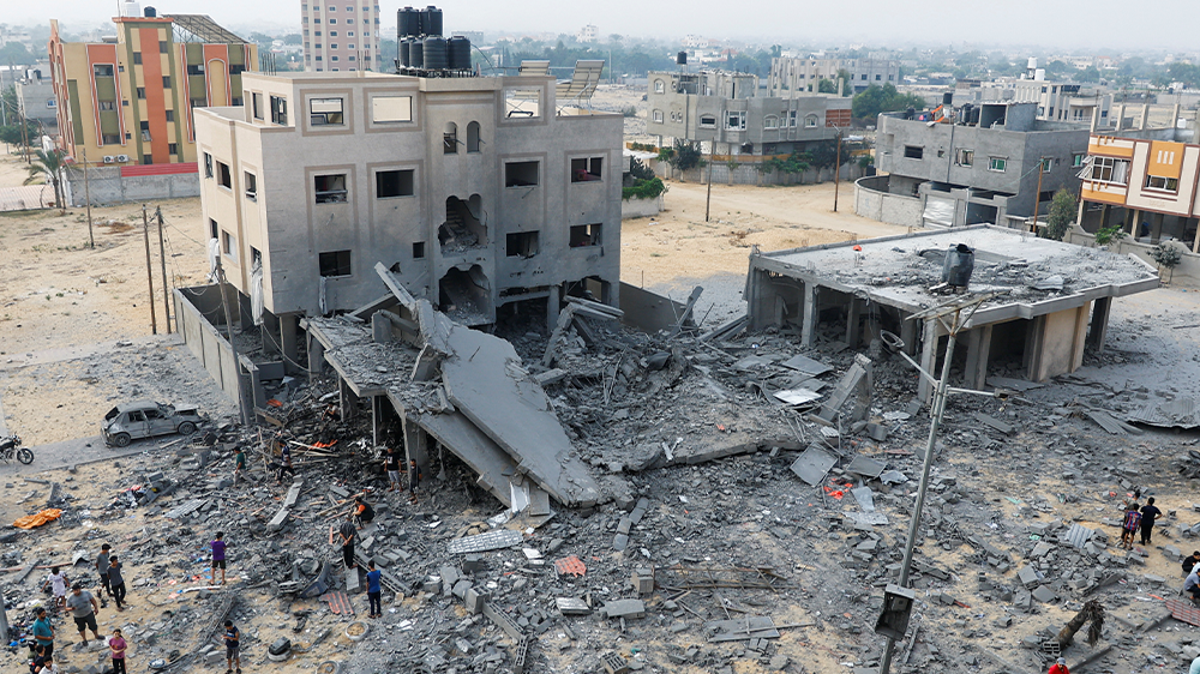 Watch live: View over Israel-Gaza border as Netanyahu attacks Hezbollah targets
