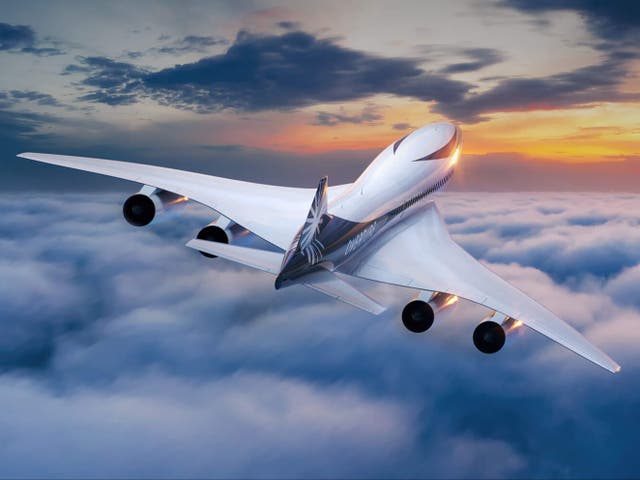 <p>Boom time: Artist’s impression of the Overture supersonic jet</p>