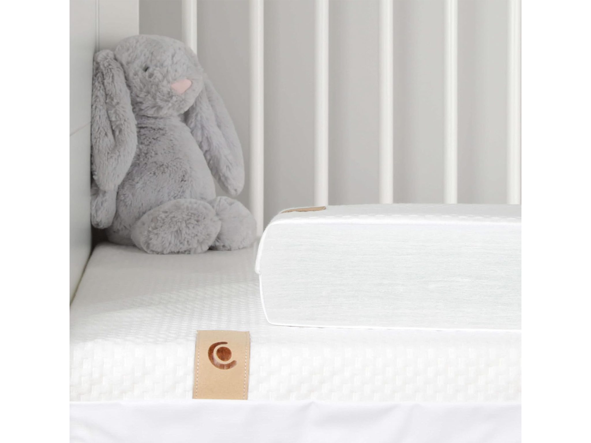 CuddleCo fibre core cot bed mattress with 2 in 1 cover