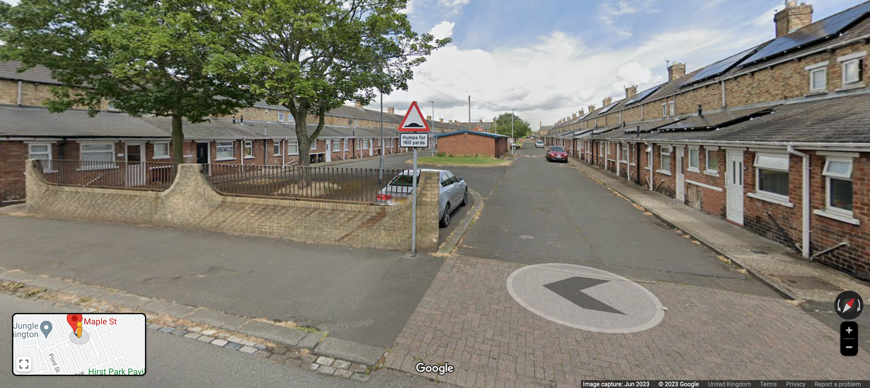 Police were called to the Maple Street in Ashington after reports that a dog had injured a child