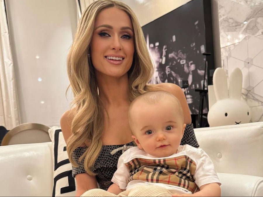 Paris Hilton and son Phoenix in New York City, posted on Instagram