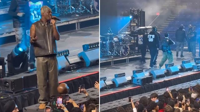 <p>Lil Yachty urges fans form mosh pit before security stop show over safety concerns.</p>