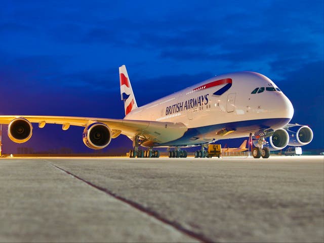 <p>British Airways Airbus A380 aircraft</p>