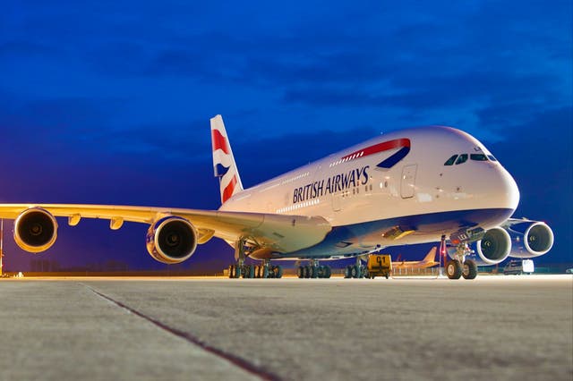 <p>British Airways Airbus A380 aircraft</p>