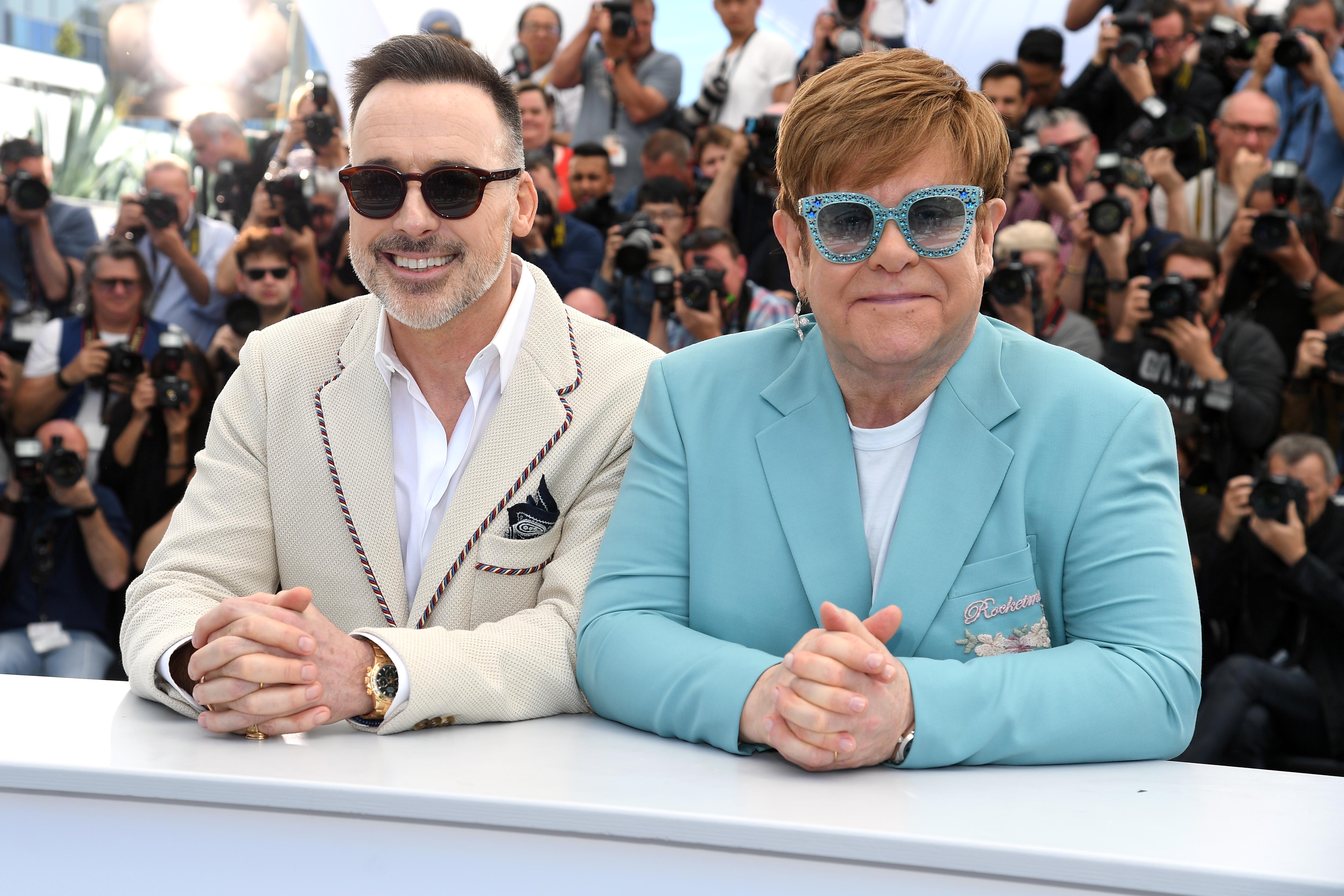 David Furnish and Elton John photographed in 2019