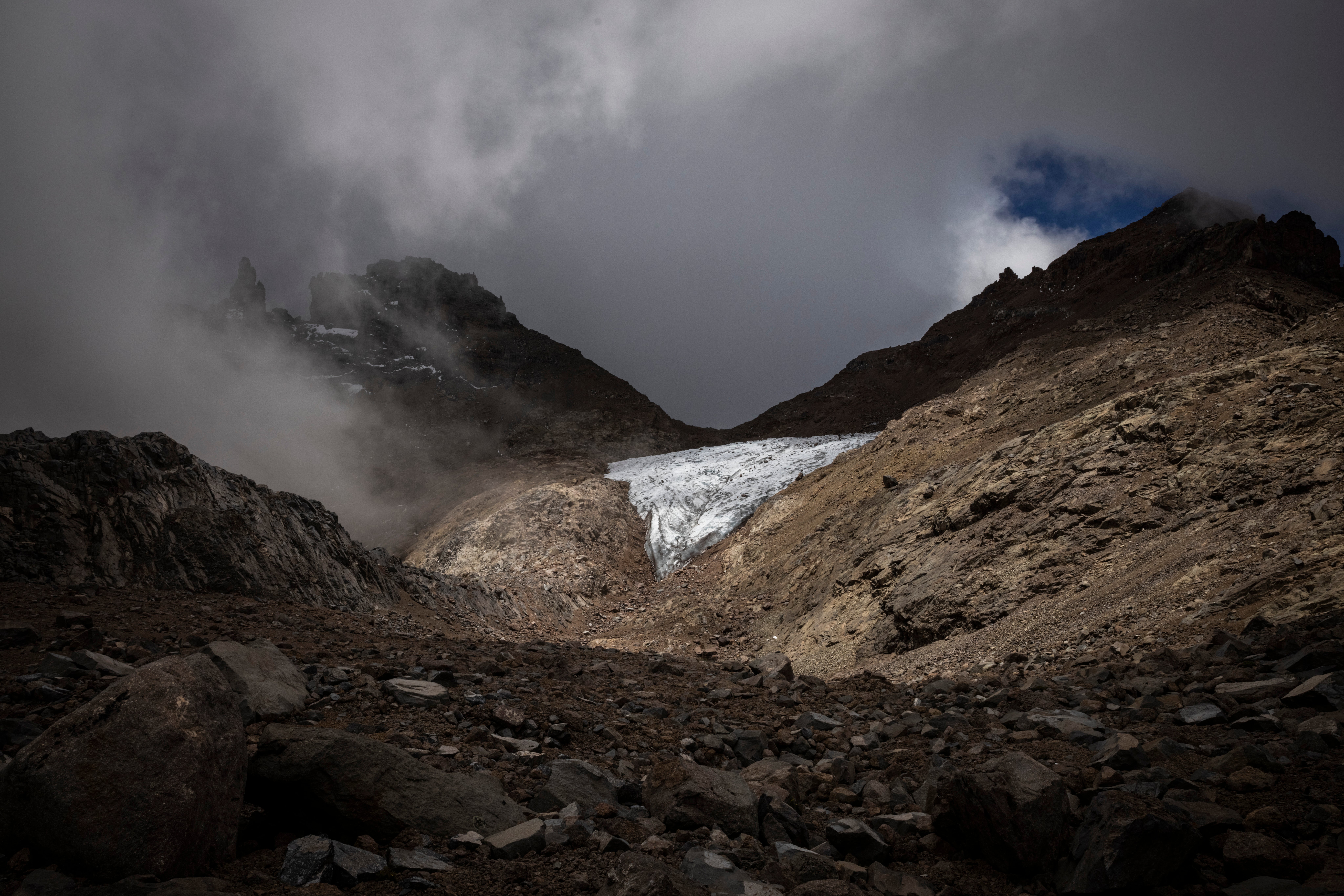 Mount Kenya is the second-largest mountain in Africa at over 17,000 feet, Mr Mwithi’s colleagues cite “slippery conditions” on the day