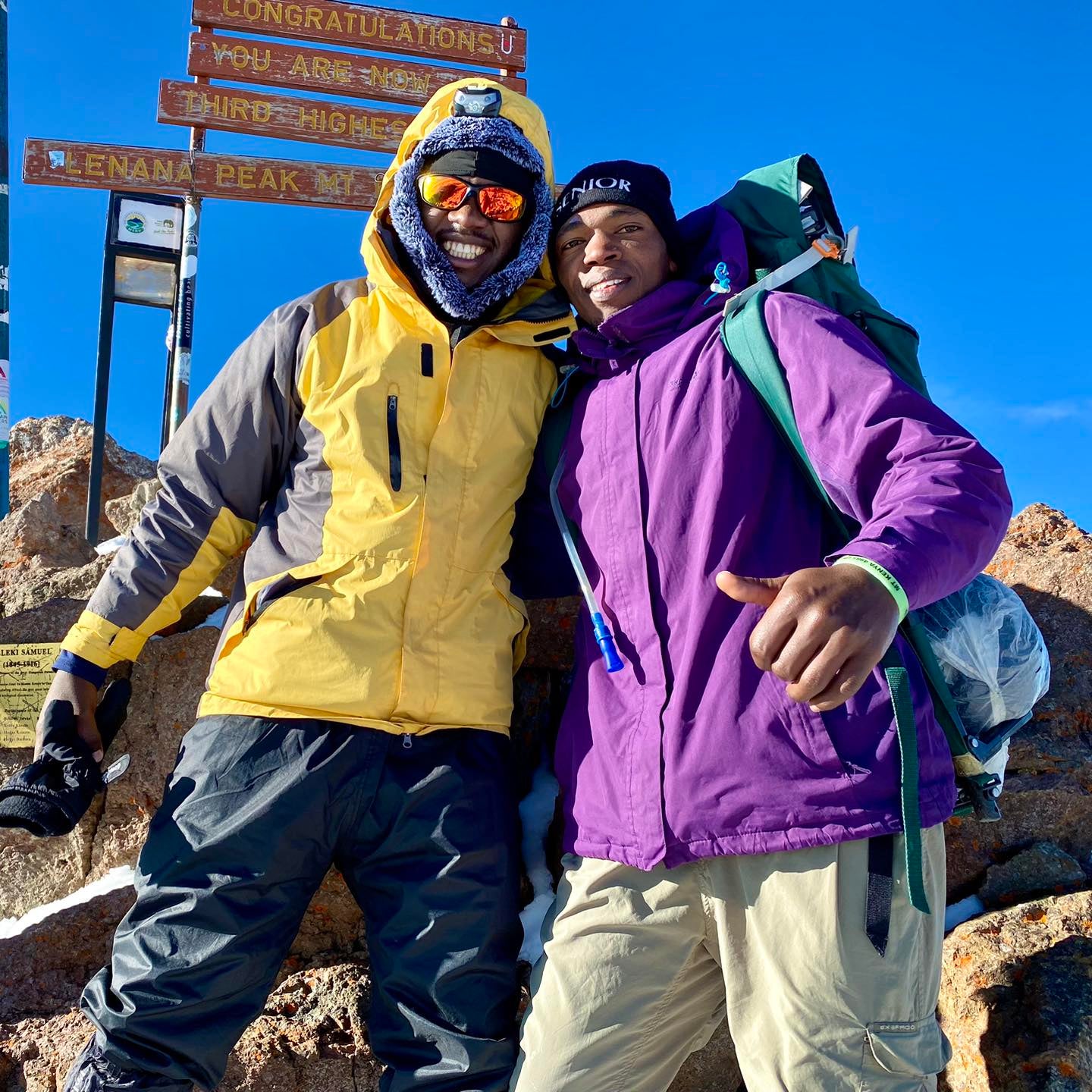 Robert Kamaru (left) wrote a heartfelt tribute to his friend Kelvin Mwithi (right)