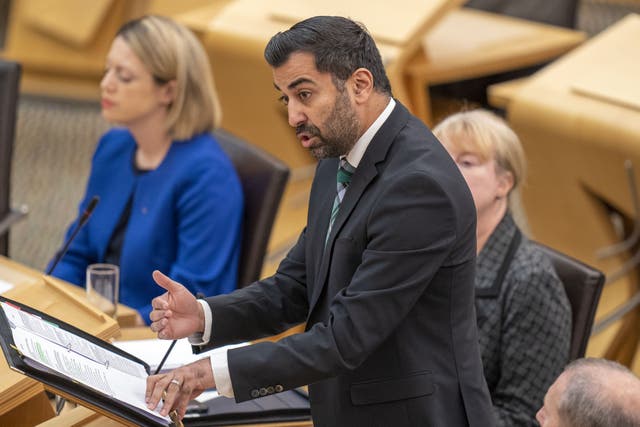 The First Minister made a statement at Holyrood (Jane Barlow/PA)