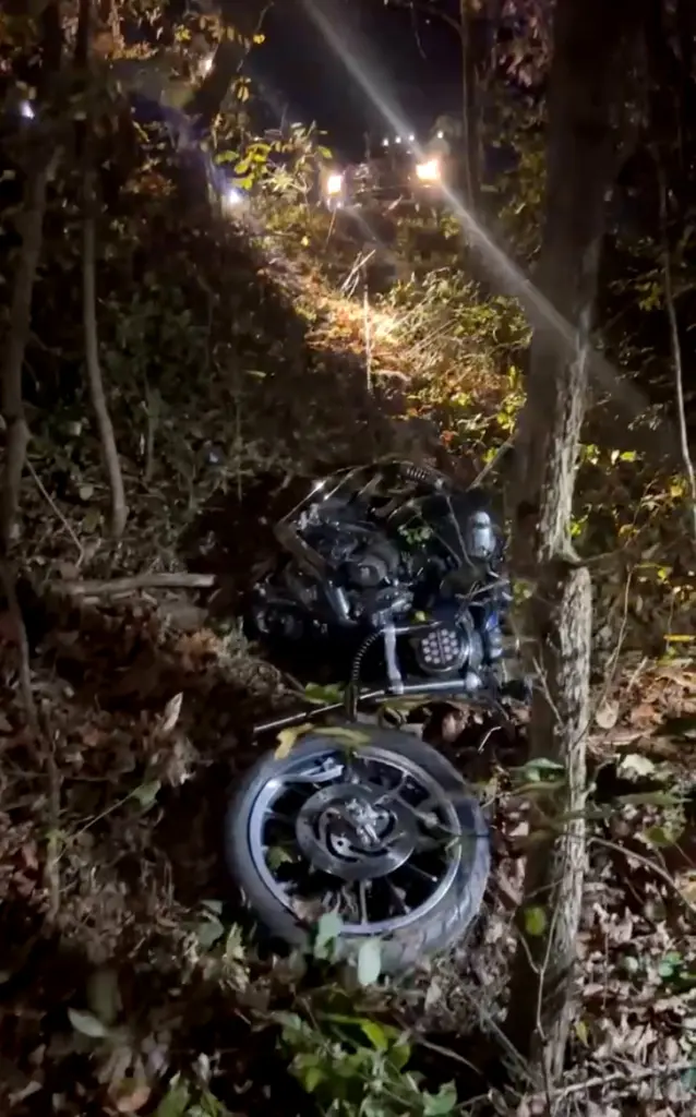 Friends were happy when they found Mr Boyle and his motorcycle lying in an embankment