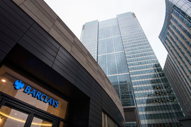 Banking stocks dragged on the FTSE 100 after a weak update by Barclays (Matt Crossick/PA)