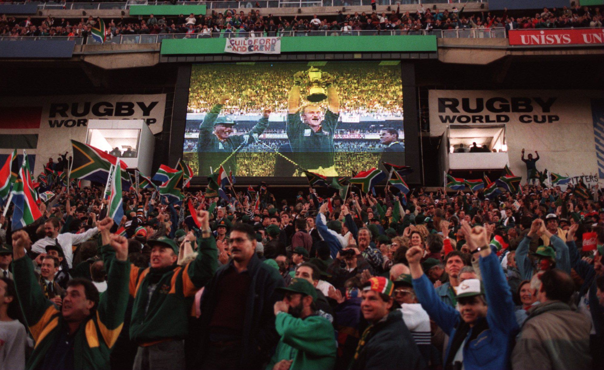 A nation celebrated as the Springboks won the 1995 Rugby World Cup