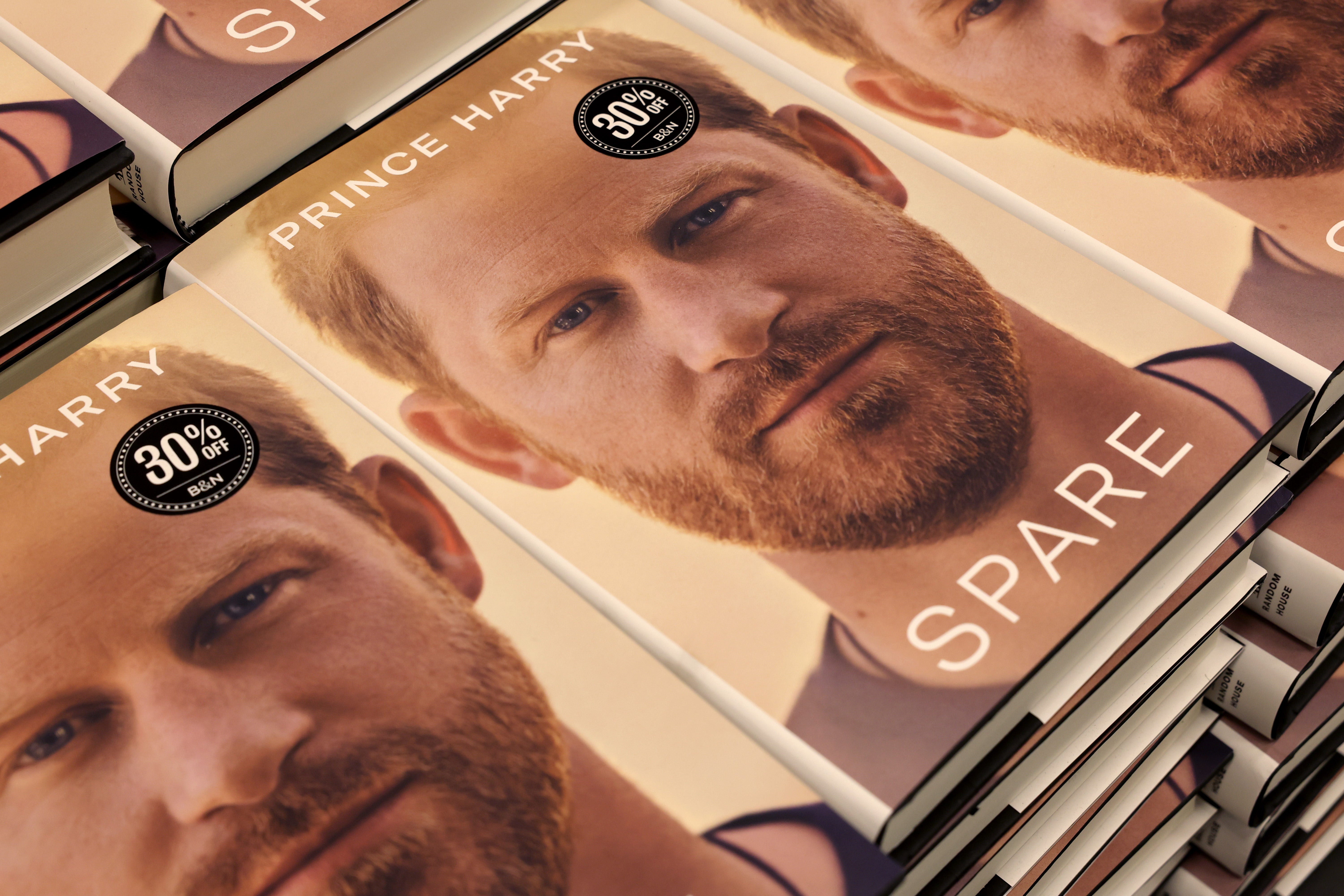 Prince Harry’s memoir Spare is offered for sale at a Barnes & Noble store on 10 January 2023 in Chicago, Illinois
