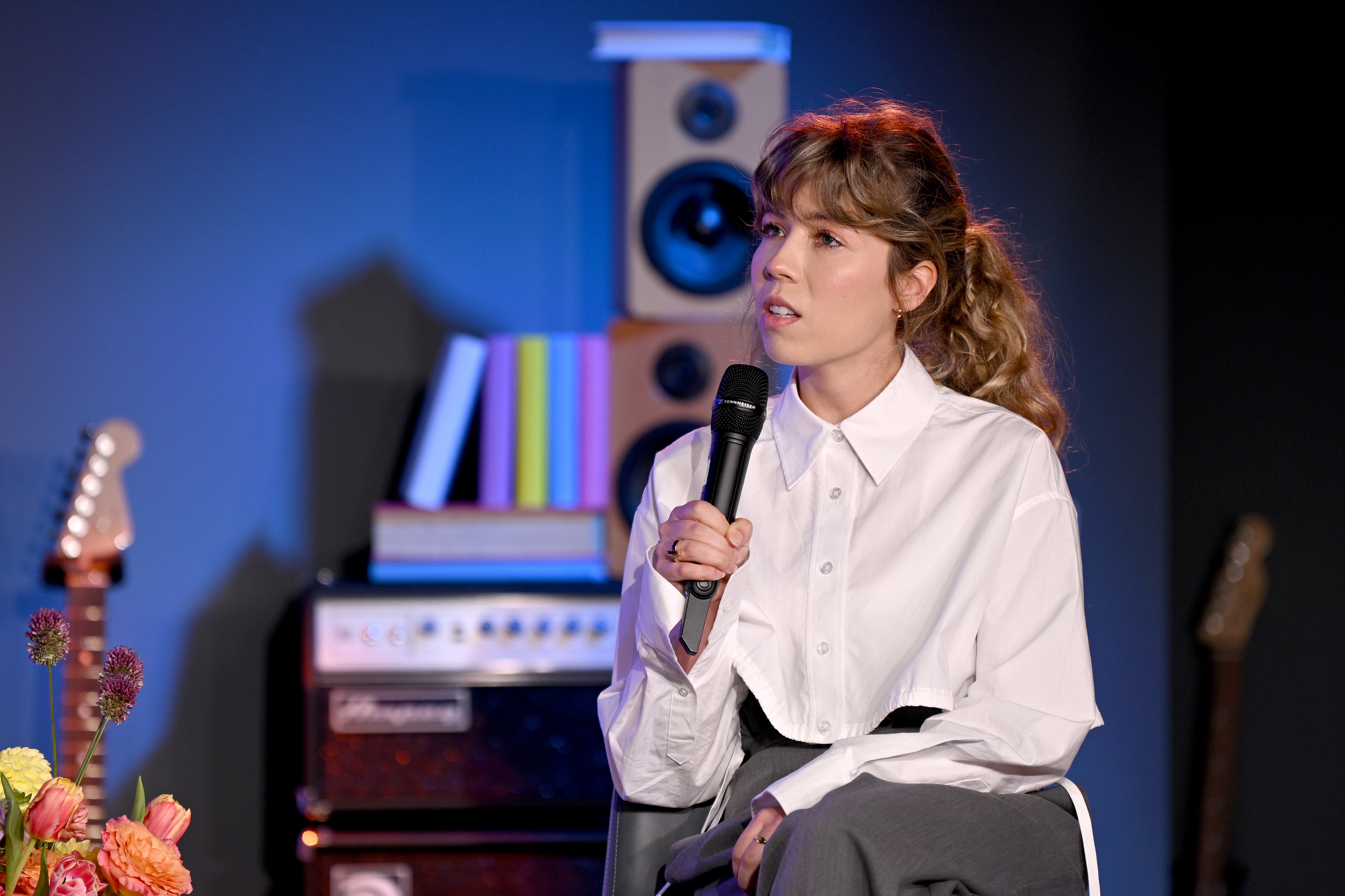 Jennette McCurdy speaks onstage at The Future of Audiobooks Event with Spotify 2023 on 3 October 2023 in New York City