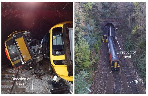 The crash happened at Salisbury Tunnel Junction, approaching Fisherton Tunnel, near Salisbury, Wiltshire.
