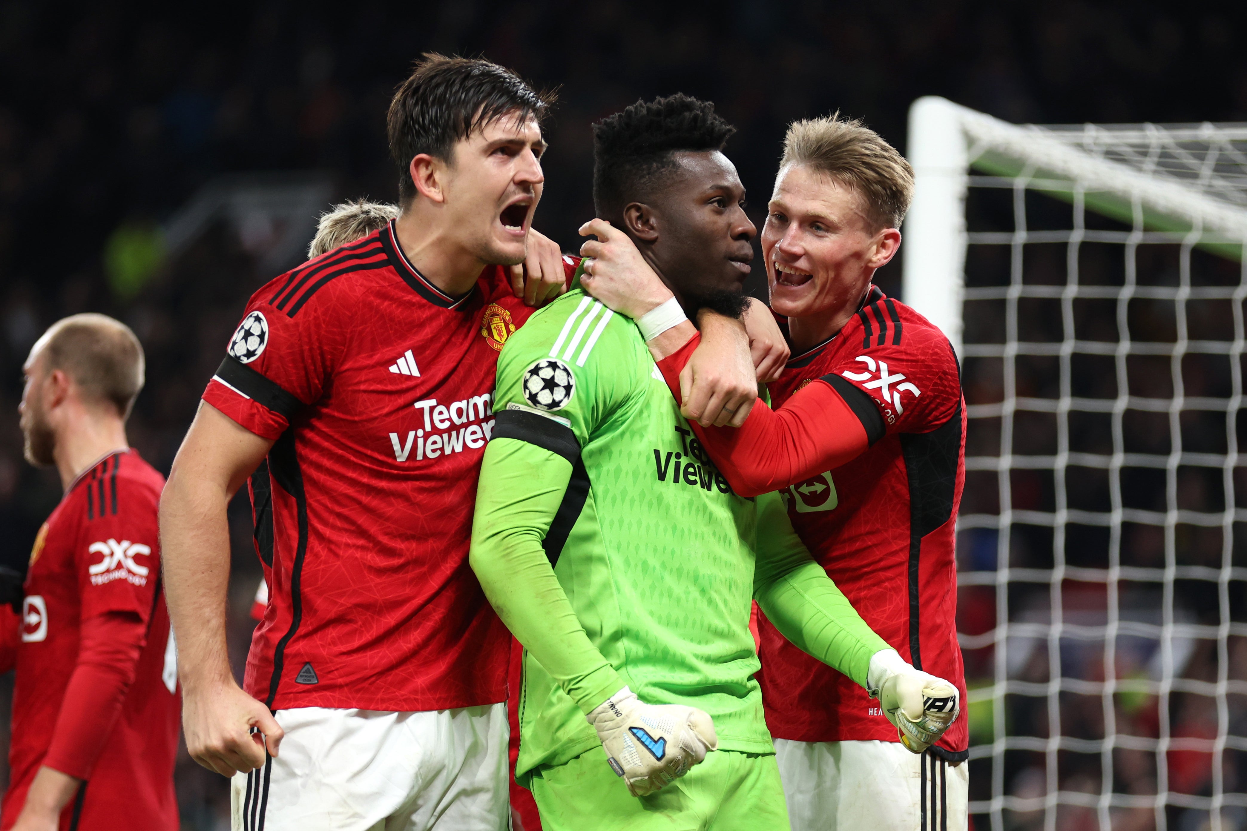 Maguire scores and Onana saves late penalty as Man United earns vital win in Champions League
