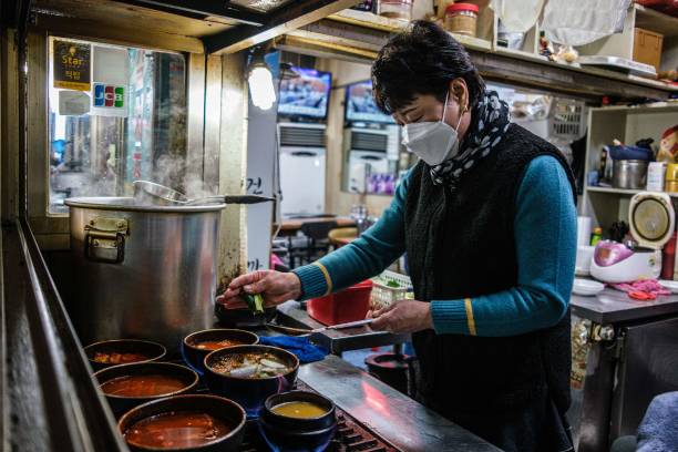 Representational image: A cook preparing dish at a restaurant in South Korea