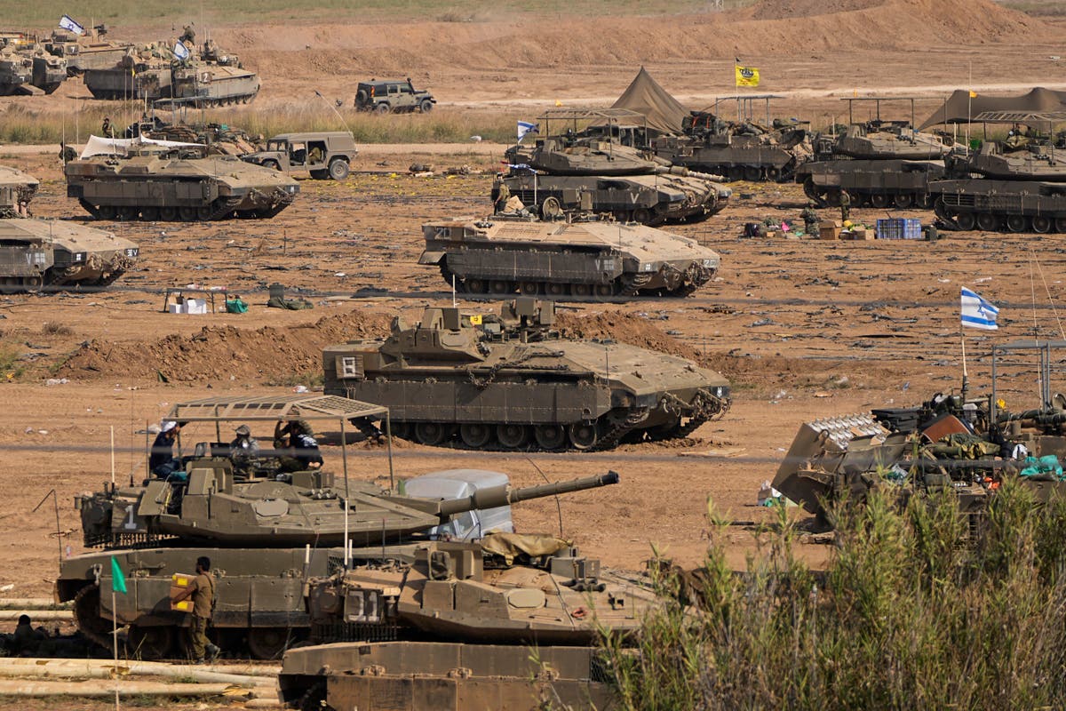 Watch live: Southern Israel skyline as IDF tanks enter Gaza ahead of ground invasion